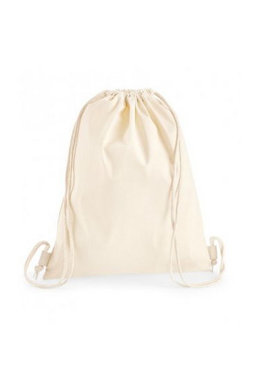 Westford Mill Premium Cotton Gymsac - Natural