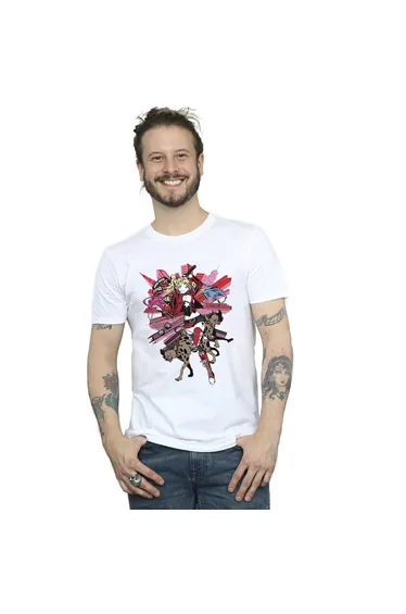تيشيرت رجالي بطبعة - أبيض