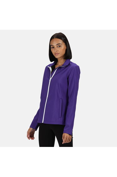 Regatta Standout Womens/Ladies Ablaze Printable Soft Shell Jacket - Purple/Black