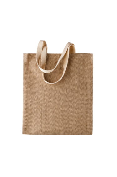 Kimood Womens/Ladies Patterned Jute Bag (Pack Of 2) - Natural/Cappucino