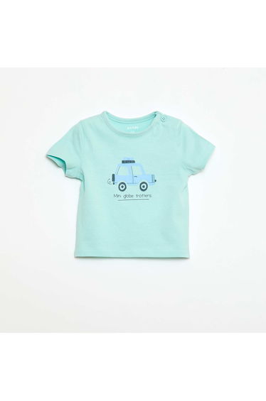 Short-sleeved T-shirt with animation BLUE
