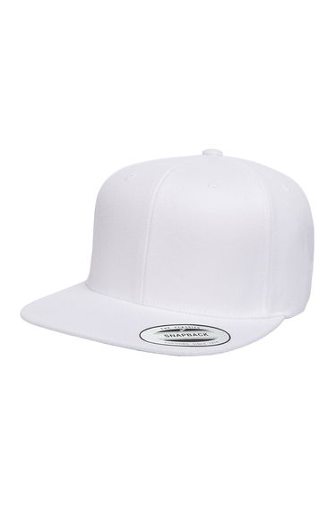 Yupoong Mens The Classic Premium Snapback Cap - White