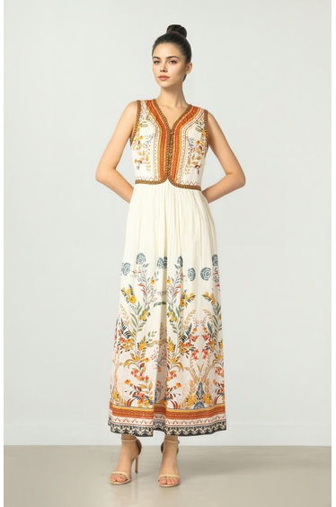 Quilted Print Dress