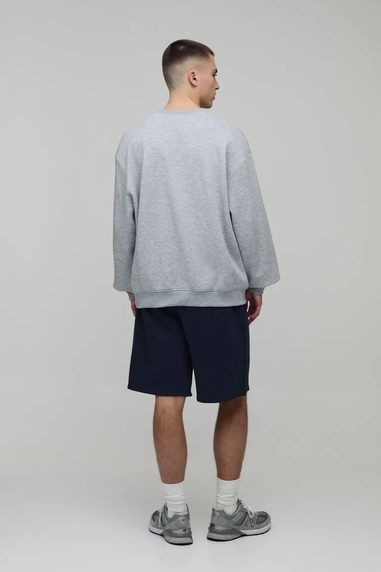 Basic Baggy Fit Jersey Short - navy - 1