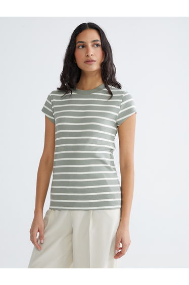 Crew Neck Striped Women's T-Shirt