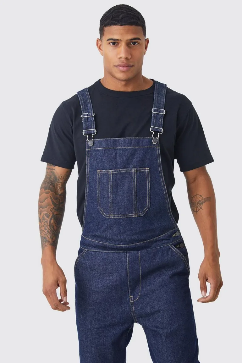 Full Length Denim Dungarees - 3