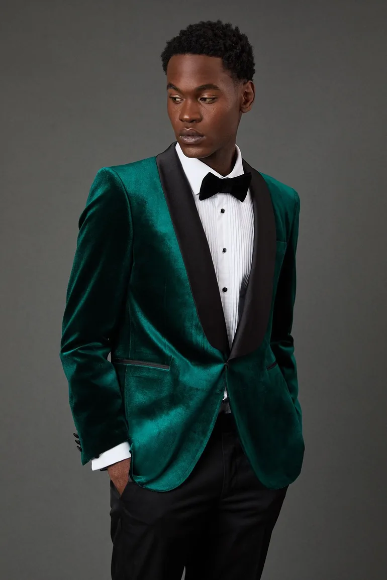 dark green dress jacket The Green Square Neck Jacquard Slit Midi Dress & Reviews - Green - Dresses main image 0