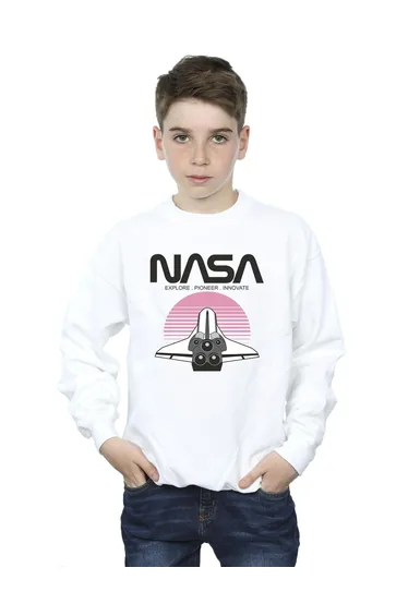 NASA Boys Space Shuttle Sunset Sweatshirt - White