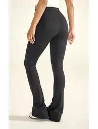 Black Contour Sculpt Foldover Pant - 2
