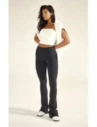 Black Contour Sculpt Foldover Pant
