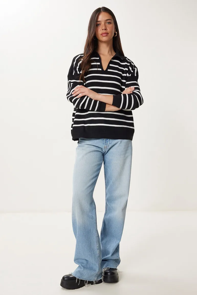 Sweater - Black - Regular fit - 3