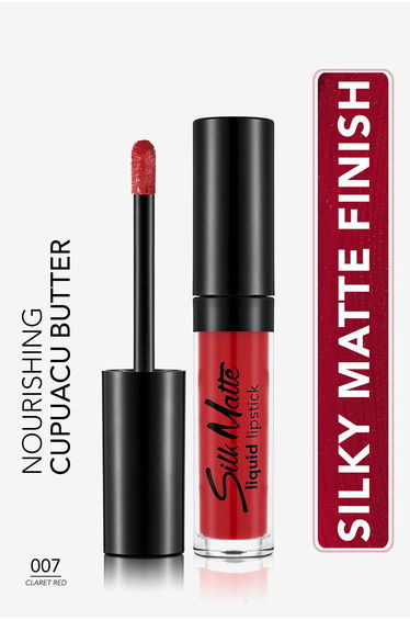 Velvet Textured Liquid Matte Lipstick - Silk Matte Liquid Lipstick - 007 CLARET RED
