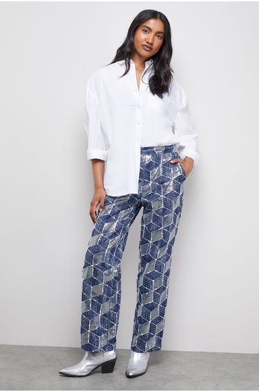 Patterned Sequin Deni Jean