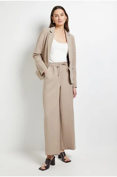 Draw Cord Elastic Waist Trouser