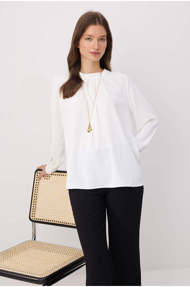 Ecru Satin Tunic