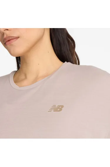 تيشيرت جيرسية نسائي بتصميم واسع بثنيات - كريمي