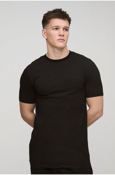 Tall Muscle Fit Homme T-shirt - black