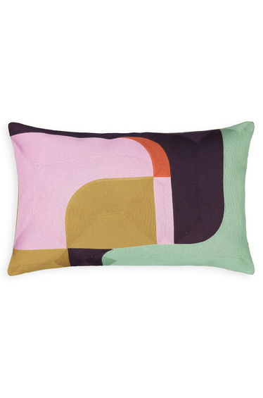Egia Graphic 100% Cotton Rectangular Cushion Cover