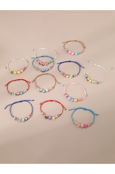Pack of 12 - Candy Charm Beaded Bracelets