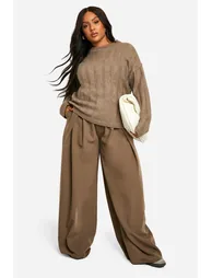 Plus Soft Wide Rib Oversized Jumper - 1