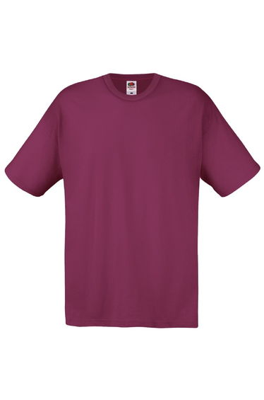 Fruit Of The Loom Mens Screen Stars Original Full Cut Short Sleeve T-Shirt - Burgundy