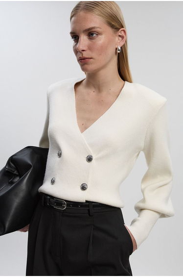 Knitted Double Breasted Jacket