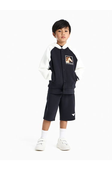 Emporio Armani Boys Lunar New Year Logo Shorts in Navy