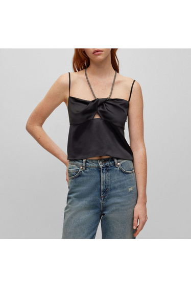 Women's Hugo Boss Crystali-1 Top in Black