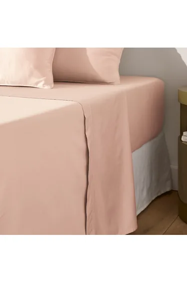 شرشف سرير قطن ساتين سادة