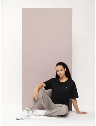 Black Plain Oversized T-Shirt