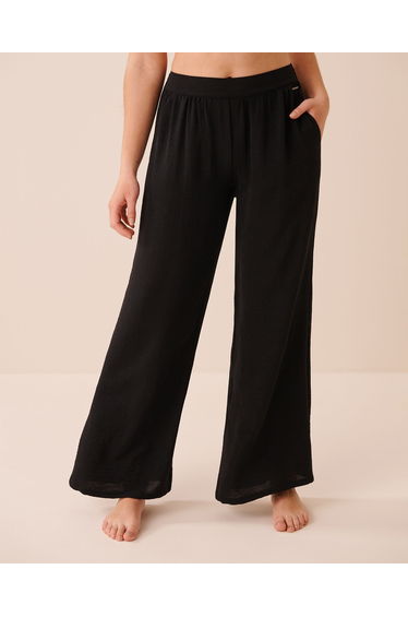 Wide Leg Crinkle Pants