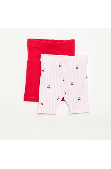2-pack of cropped leggings WHITE
