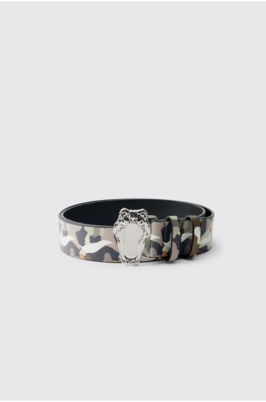 Snake Buckle Camo Belt - camo