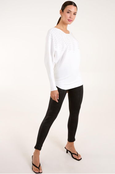Embellished Pearl Knitted Jumper