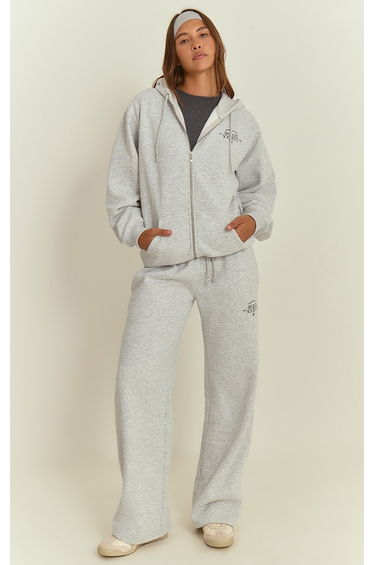 Ash Grey PLT Sports Society Straight Leg Sweatpants