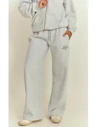 Ash Grey PLT Sports Society Straight Leg Sweatpants - 1