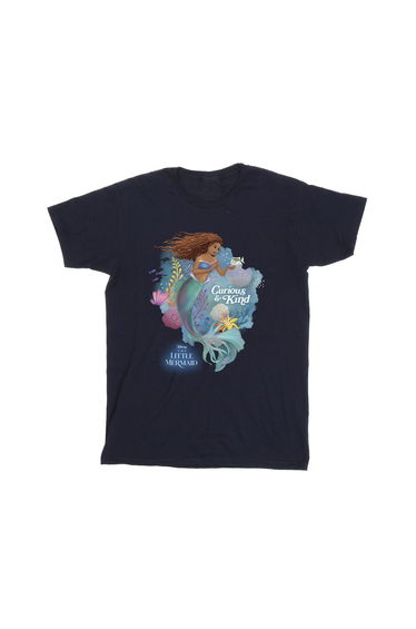 The Little Mermaid Girls Kind Cotton T-Shirt - Navy Blue