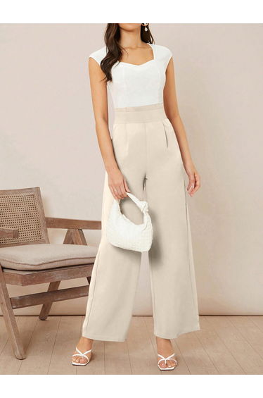 Off White High Rise Wide Leg Trousers