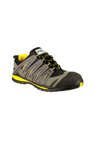 Amblers Safety FS42C Safety Trainer / Mens Shoes - Black/Grey/Yellow