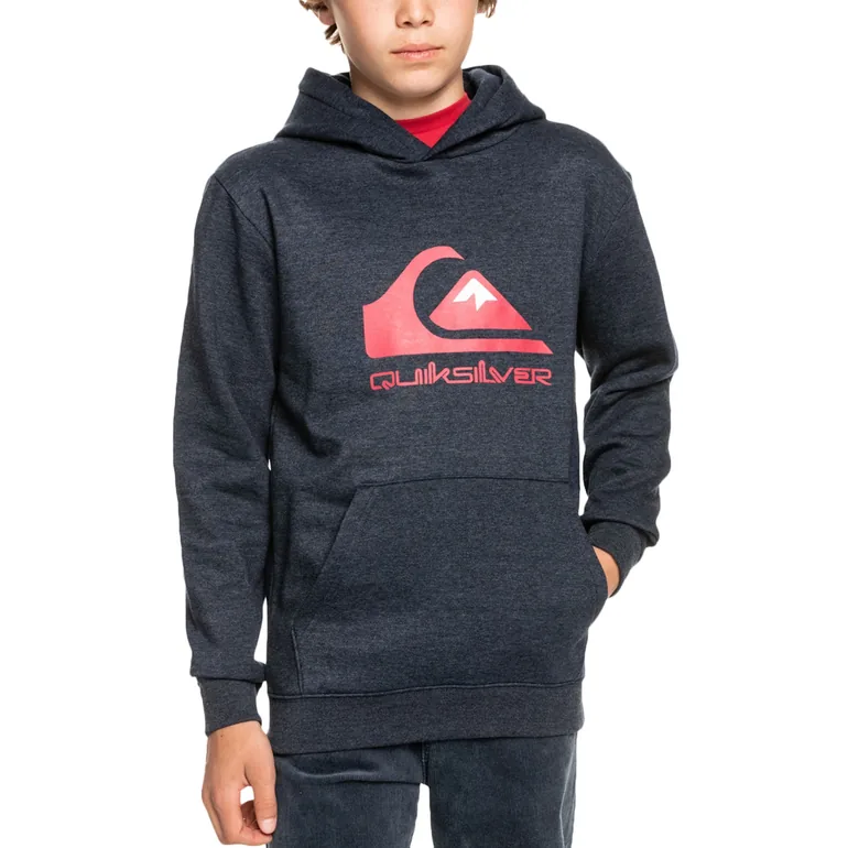 QuickSilver Boys Big Logo Hooded Pullover Sweatshirt Jumper Hoody Hoodie