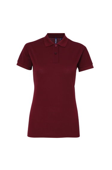Asquith & Fox Womens/Ladies Short Sleeve Performance Blend Polo Shirt - Burgundy