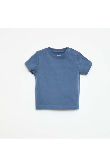 Plain Cotton Jersey T-shirt Navy