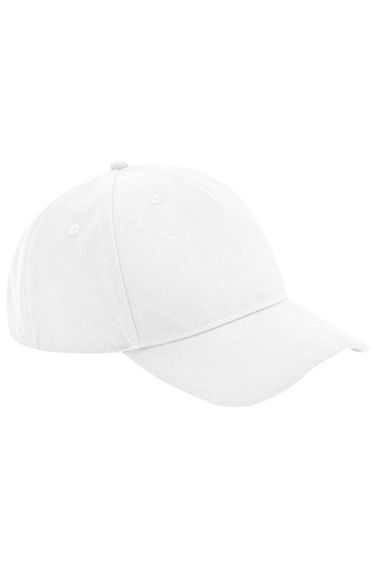 Beechfield Unisex Adult Organic Cotton 5 Panel Baseball Cap - White