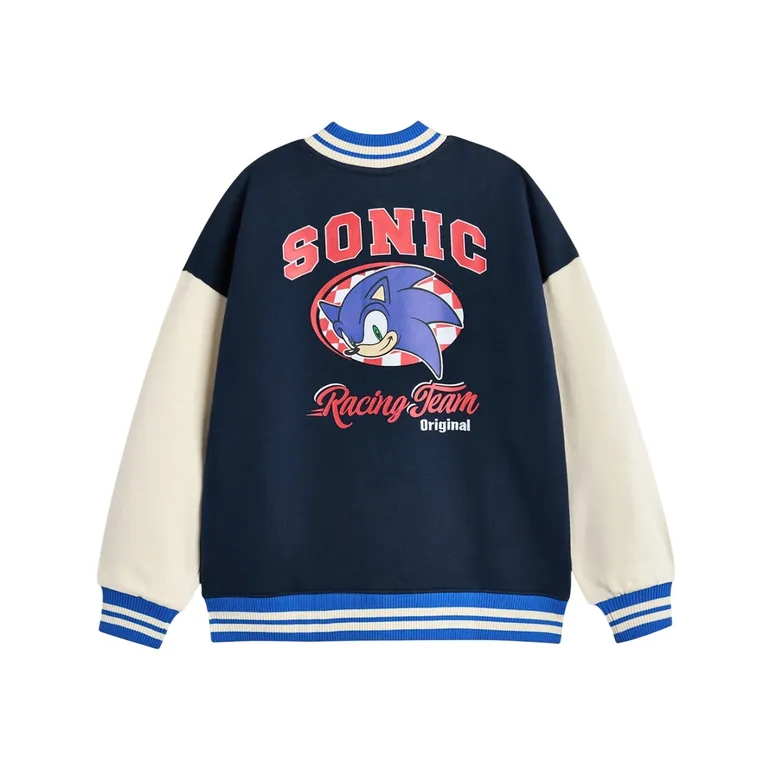 Sonic The Hedgehog Boys Racing Team Varsity Jacket - Blue - 1