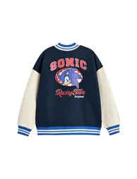 Sonic The Hedgehog Boys Racing Team Varsity Jacket - Blue - 1