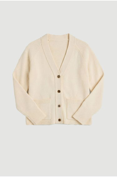 Plus Size Cotton Knitted Button Cardigan