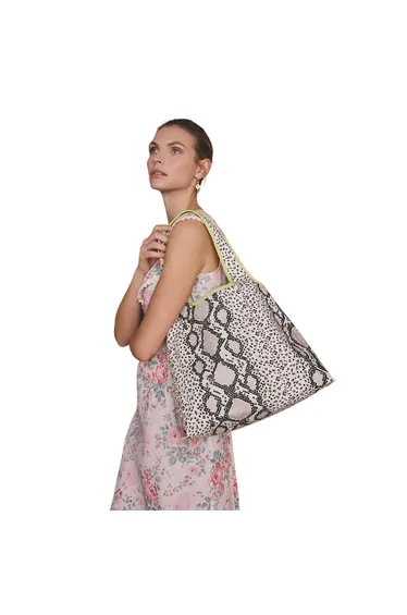 Cath Kidston Marylebone Snake Print Shopper Bag - Grey