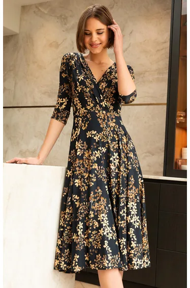 Annie Dress Short (Golden Blossom)
