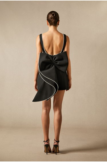 Cecila Bowknot Pearl Backless Mini Dress product thumbnail 2