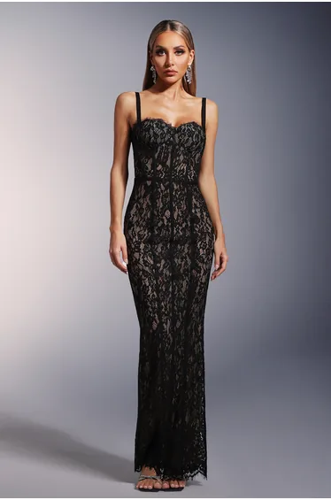 Mellies lace Sleeveless Maxi Dress